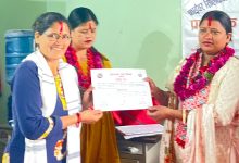 फाइबर तथा सिलिकन कपडाबाट सामग्री उत्पादन तालिम सम्पन्न